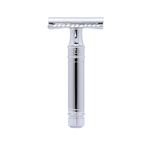 Edwin Jagger DES89BL Chrome Short DE Safety Razor (Closed Comb)