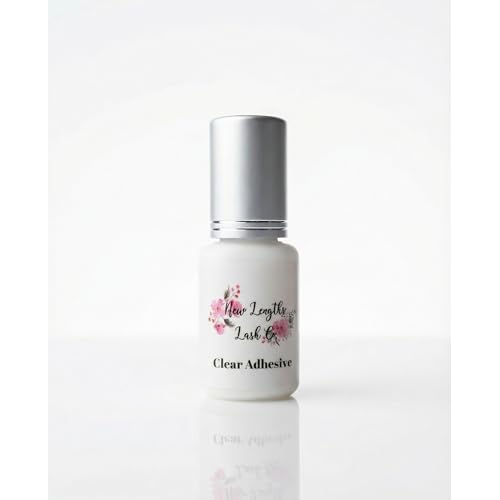 Clear Eyelash Extension Adhesive ? 1 Sec Dry Time, Low Fume, Latex-Free Transparent Lash Glue for Sensitive Clients ? Classic & Volume ? 6?8 Week Retention ? Professional Use ? 5ml