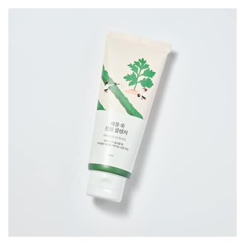 ROUND LAB Mugwort Calming Cleanser | Cleanse and calm simultaneously, Formulated with 4-CICA, Soothing, Low pH, Moisturizing, Cream Type Cleanser (5.07 fl.oz)