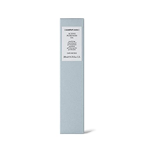 [ comfort zone ] Active Pureness Cleansing Gel, Exfoliating Face Wash, 3% Gluconolactone, Deeply Cleanses Pores, Purifies Oily Acne Prone Skin, Men & Women, Vegan, Made in Italy, 6.76 Fl Oz
