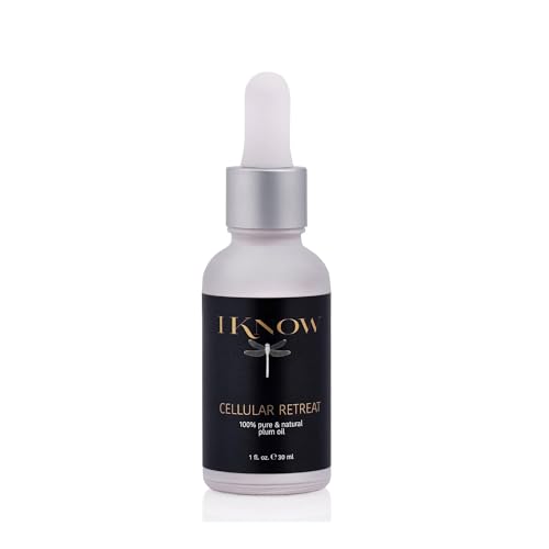 IKNOW CELLULAR RETREAT 100% Pure and Natural Plum Oil Skincare, Pro-Aging Plum Oil Treatment, Facial Serum for Skin Rejuvenation and Renewal, (1oz)