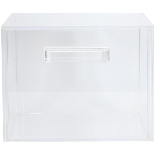 ForPro Premium Pure & Simple XL Facial Towel Acrylic Holder with Drawer, Holds 50 Pure & Simple XL Facial Towels, Disposable Makeup Remover Dry Wipe Holder