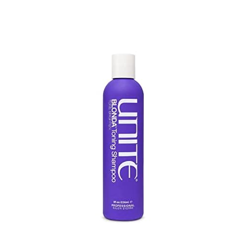 UNITE Hair ? BLONDA Toning Purple Shampoo ? Neutralizes Brassy & Yellow Tones in 60 Seconds ? Brightens Blonde, Gray & Highlighted Hair ? 8 Fl Oz