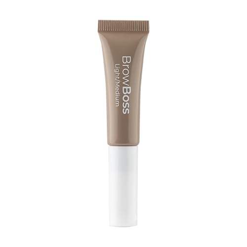 MCoBeauty - Brow Boss Glue & Set - Light Medium Semi-Tinted Brow Gel for Natural Tint, Long-Lasting Hold and Effortless Brow Styling - Vegan, Cruelty Free Cosmetics - Eyebrow Makeup, Stocking Stuffers