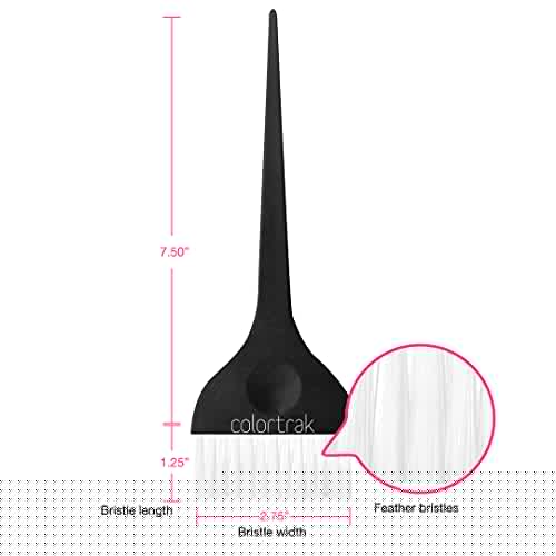 Colortrak Extra Wide Hair Color Brushes, 3 inch Bristle Width Cuts Application time, Firm Bristles, 1 Extra Wide Brush with Ultra-Soft Feather Bristles, Sustainable Wheat Fiber Handles