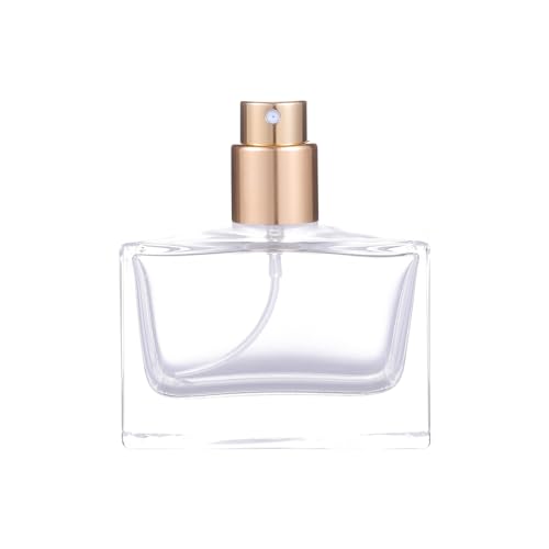 30ml 1.02oz Refillable Perfume Atomizer Large Perfume Bottle for Essential Oils Perfumes Empty Clear Glass Mist Spray Bottle for Traveling Outgoing 6 Pack