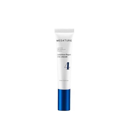 Medature Luxurious Repair Eye Cream 4 with Ceramide 3, Peptides, Macadamia Oil & Panthenol, Anti-Aging, Treats Fine Lines and Wrinkles, Sensitive Skin Safe