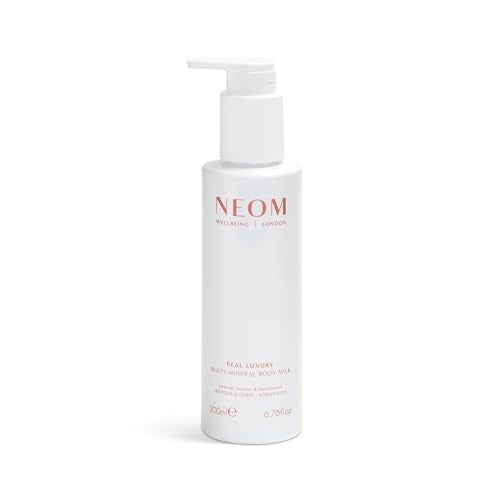 Neom- Multi-Mineral Body Milk 200ml (Lavender, Jasmine & Sandalwood) | Real Luxury | Magnesium, Rosehip Oil & Chia Seed Oil | Moisturise, Nourish & Replenish | Vegan