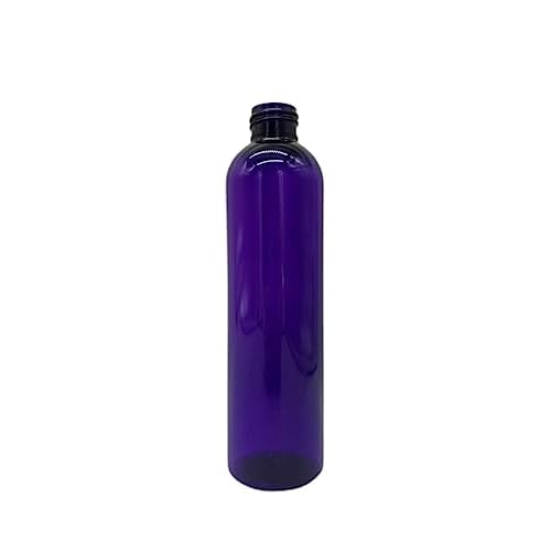 Natural Farms 8 oz Purple Cosmo Plastic Bottles -12 Pack Empty Bottle Refillable - BPA Free - Essential Oils - Aromatherapy | Black Flip Top Snap Cap - Made in the USA