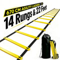 22 ft Agility Ladder with 14 Rungs – Portable Speed Training Gear for Soccer, Football & Basketball