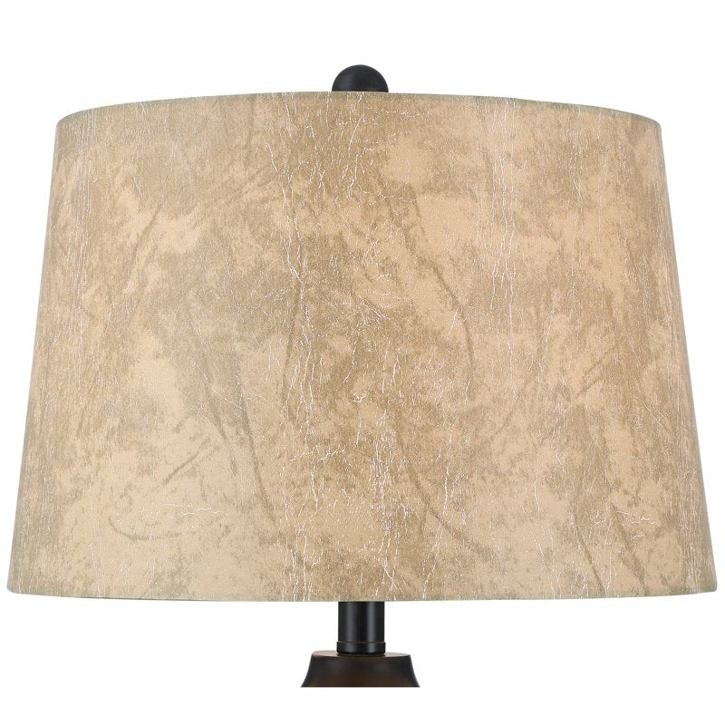 Set of 2 Rustic Industrial Table Lamps with USB Charging Ports - 25"