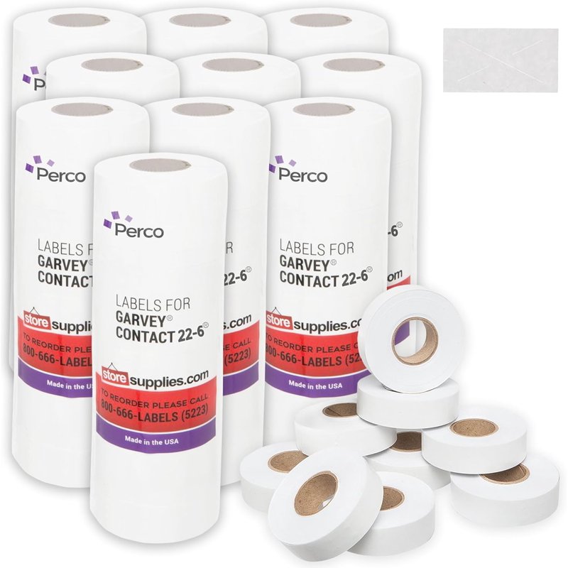Blank Price Marking Labels for Garvey 22-6/22-7/22-8 Price Guns - 110,000 Labels in Bulk