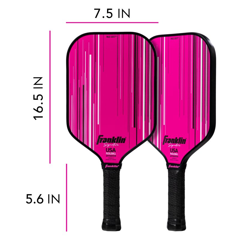 Pro Signature Pickleball Paddle - 13mm Poly Core, Pink