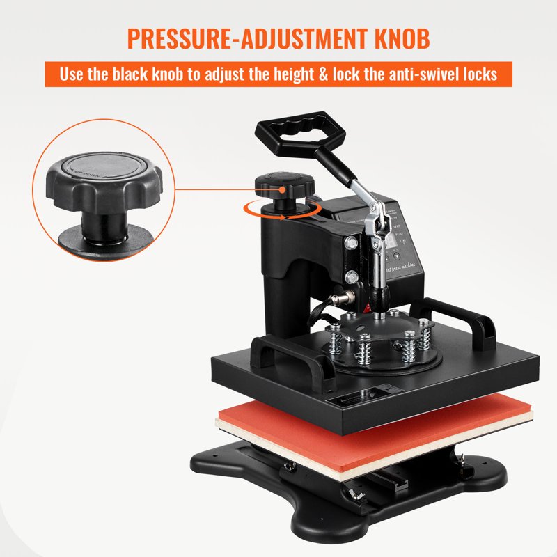12x10 Inch Heat Press Machine for Sublimation T-Shirts & Crafts - Dual Digital Control