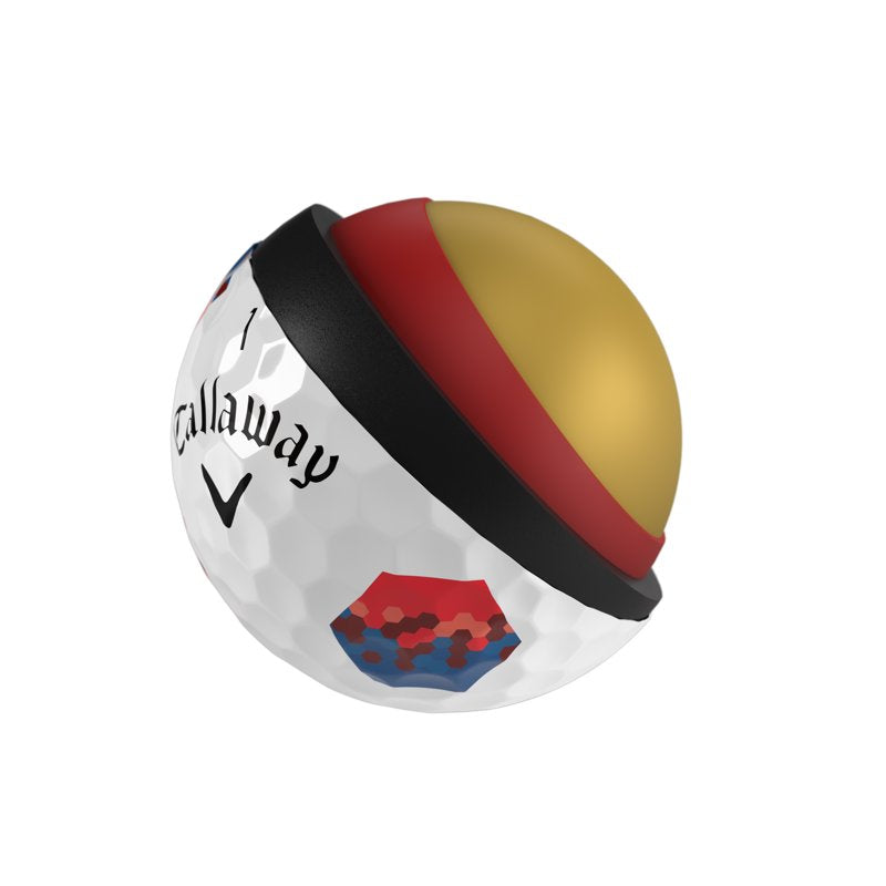 Callaway Chrome Tour 2026 TruTrack Golf Balls White/Red, 12 Pack — Variation: 2026, TruTrack White/Red, Single