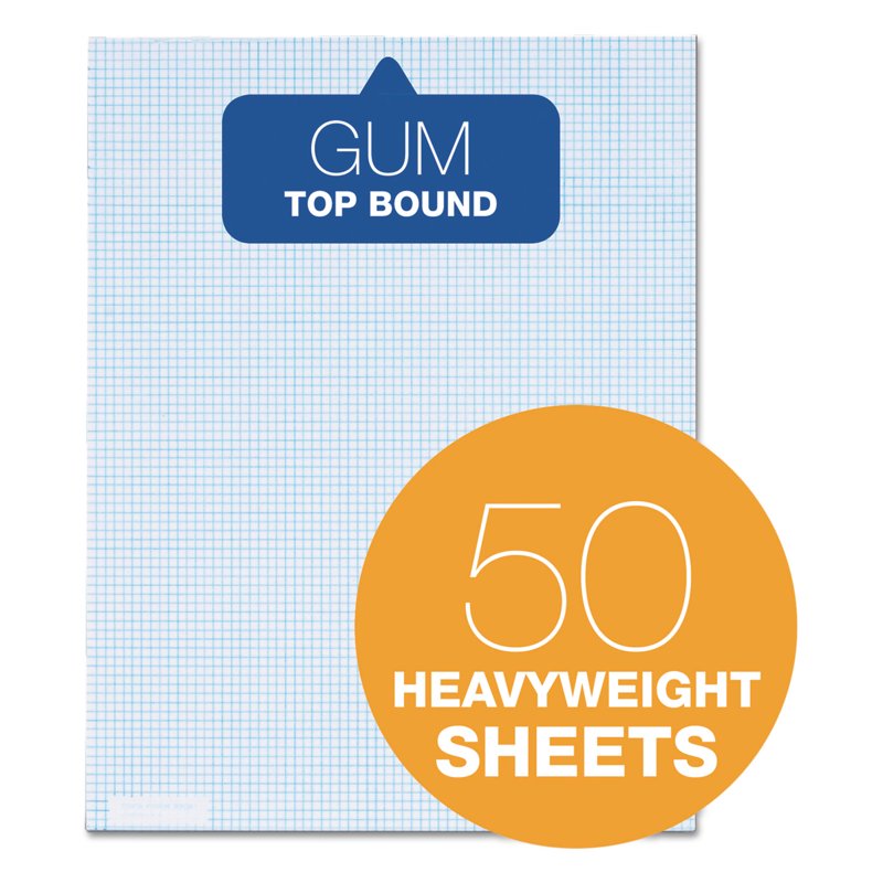 Quadrille Graph Paper Notebook 8.5 x 11 Inches 50 Sheets - Grid for Math Art & Engineering