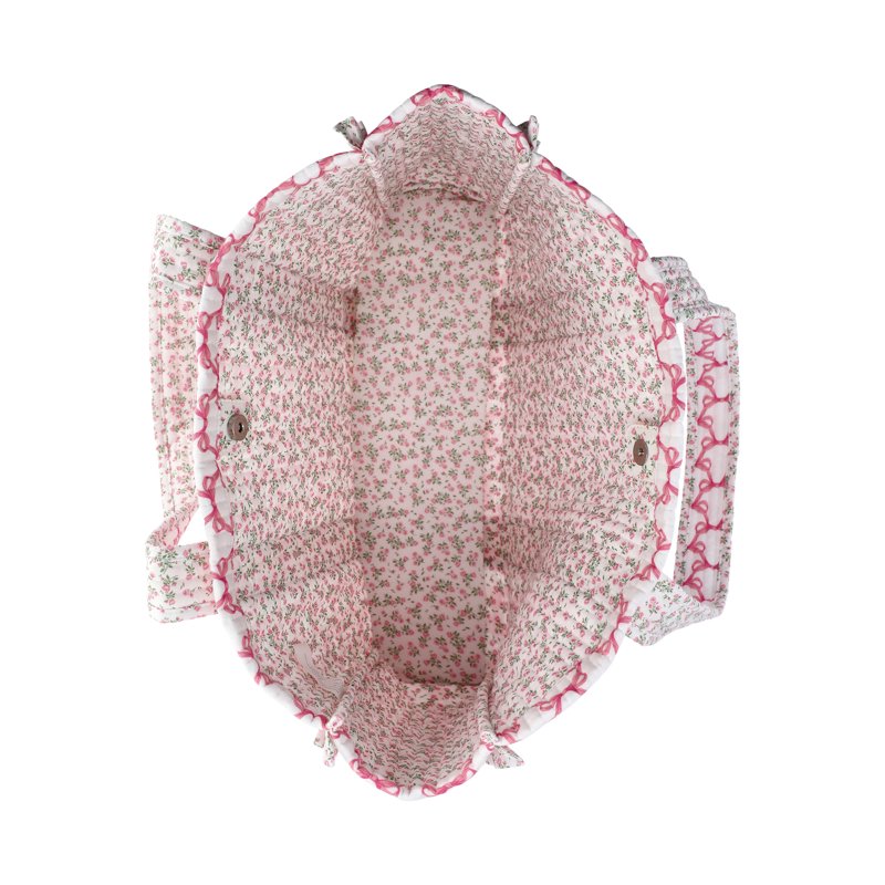 Women's Quilted Tote Bag with Floral Print - Spacious, Stylish & Durable