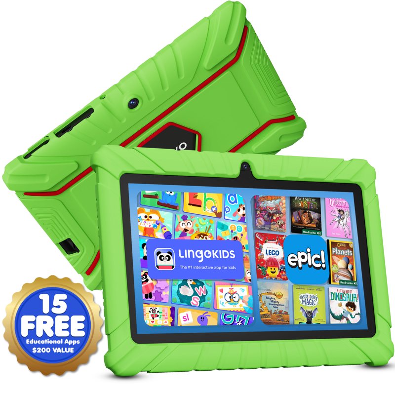 Kids Android Tablet Bundle with Headphones and Sleeve Case - 7-Inch, 32GB