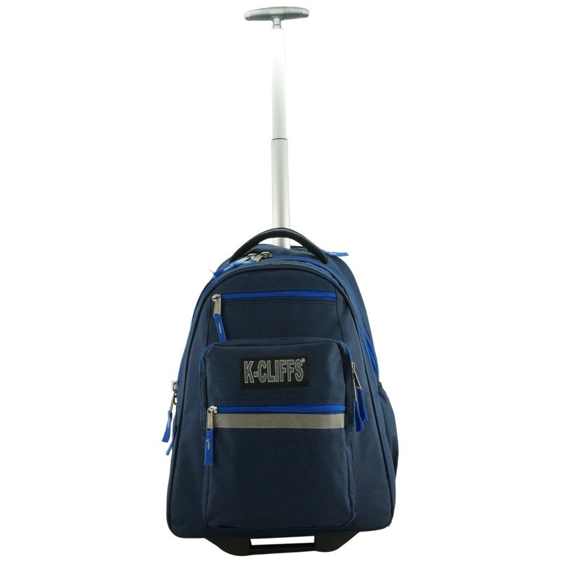 Heavy Duty Rolling Backpack with Wheels, Water-Resistant, Organizer, 18.5 Inch
