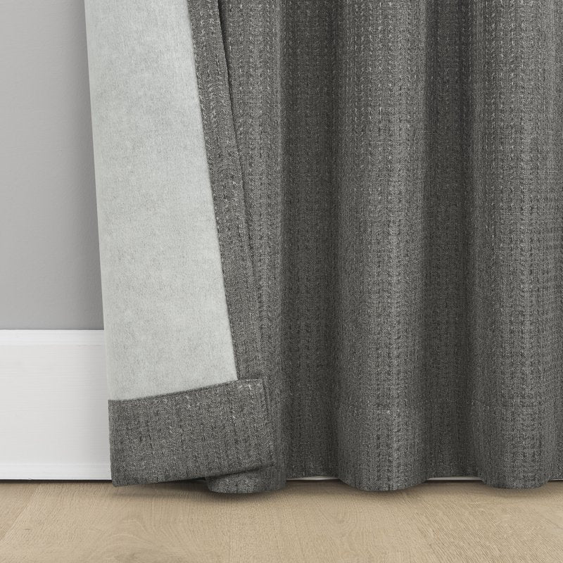Blackout Curtain Panel Pair with Magnetic Closure - Room Darkening, Sound & Energy Saving