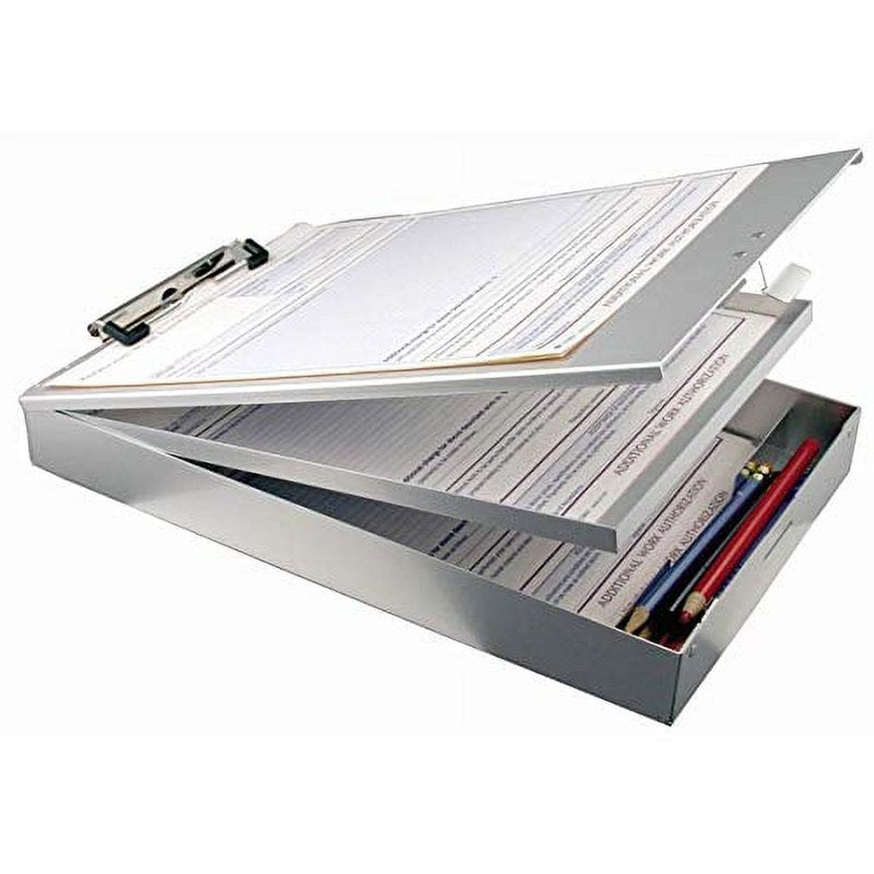 Recycled Aluminum Dual Storage Clipboard with Removable Tray