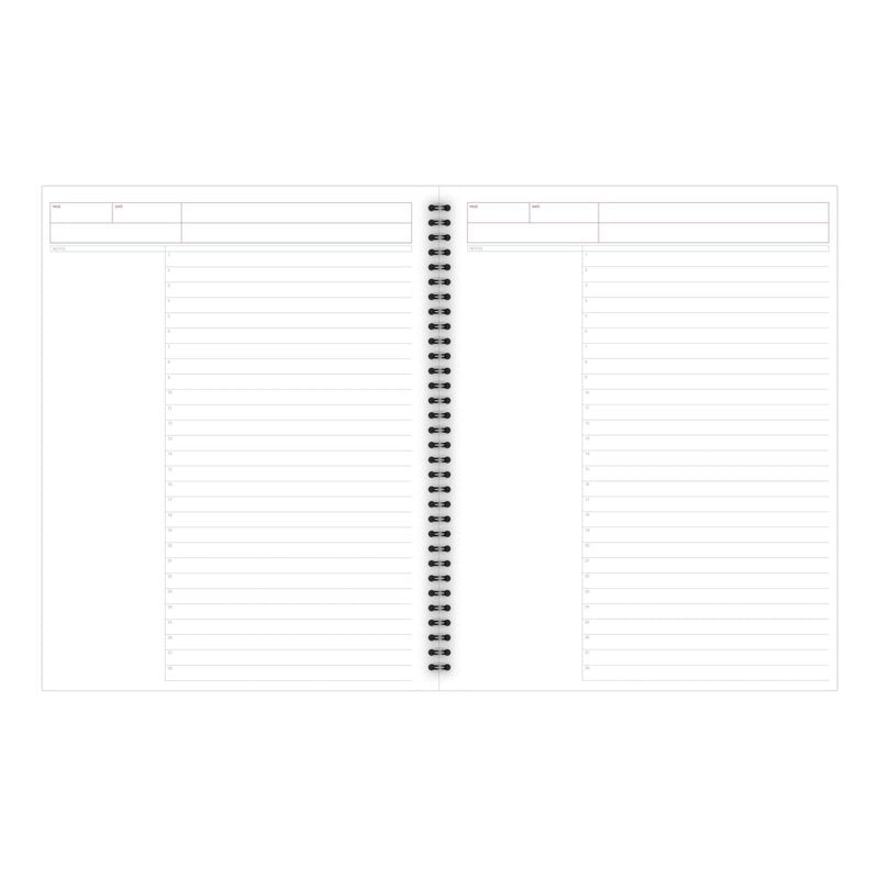 Business Planner Notebook - Wirebound 80 Sheets 8.14 x 11 Inches Gray