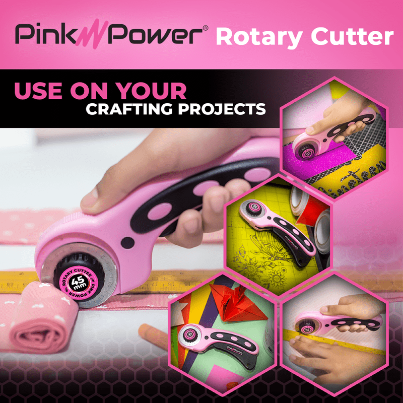 Pink Power Cordless Electric Fabric Scissors Set - Heavy Duty Cutters for Crafting, Sewing, Cardboard & Scrapbooking (Variation: Pink)