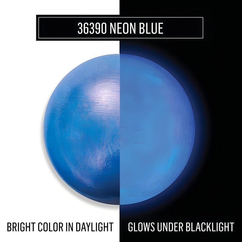 Blacklight Neon Blue Acrylic Craft Paint with Metallic Finish - 2 fl oz