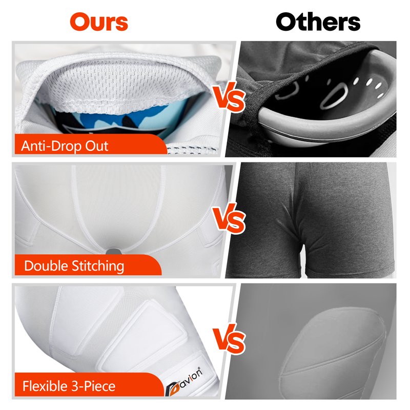 Youth Baseball Sliding Padded Compression Shorts with Protective Cups - Black & White