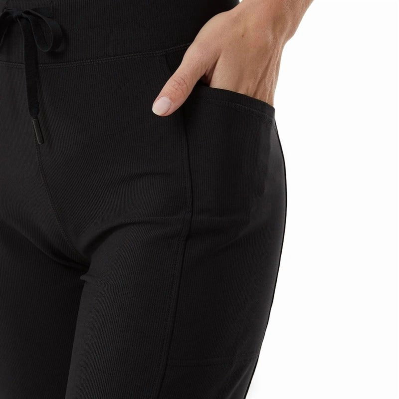 High-Waisted Ribbed Active Yoga Pants with Pockets - Semi Flare, 32 Degrees
