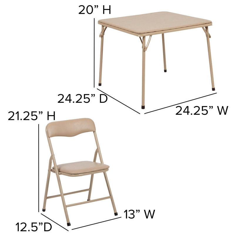 Kids Folding Activity Table and Chairs Set - 3 or 4 Pack, Multiple Colors