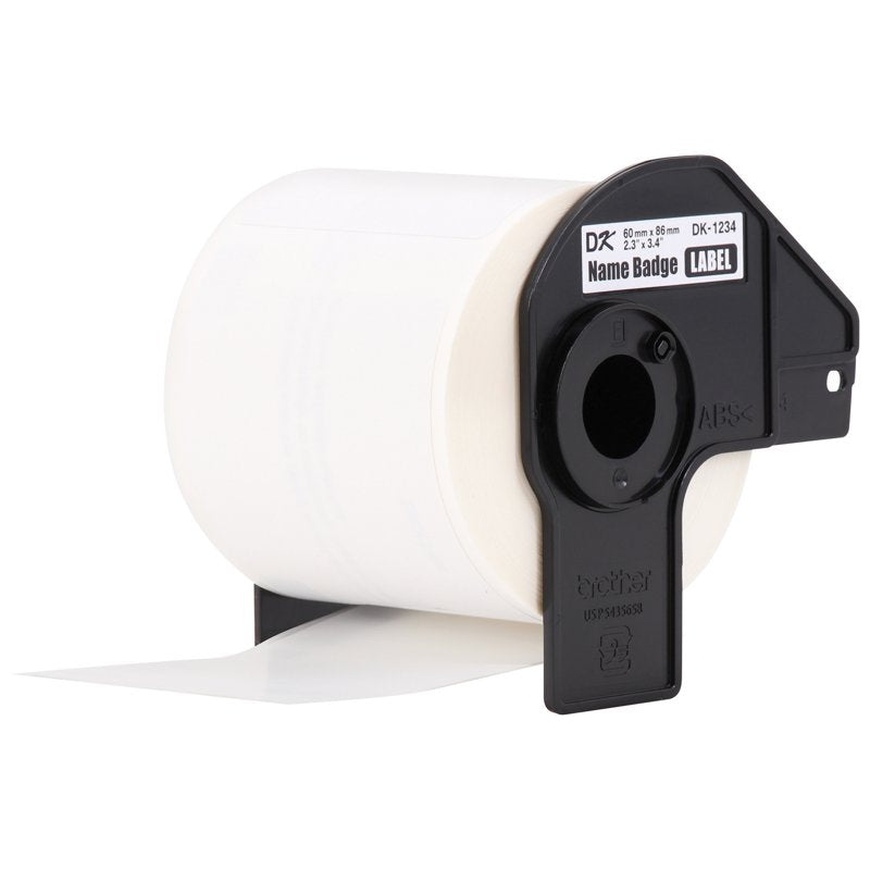 Brother Die-Cut Name Badge Labels 2.3 x 3.4 Inches White Paper 260 Labels per Roll