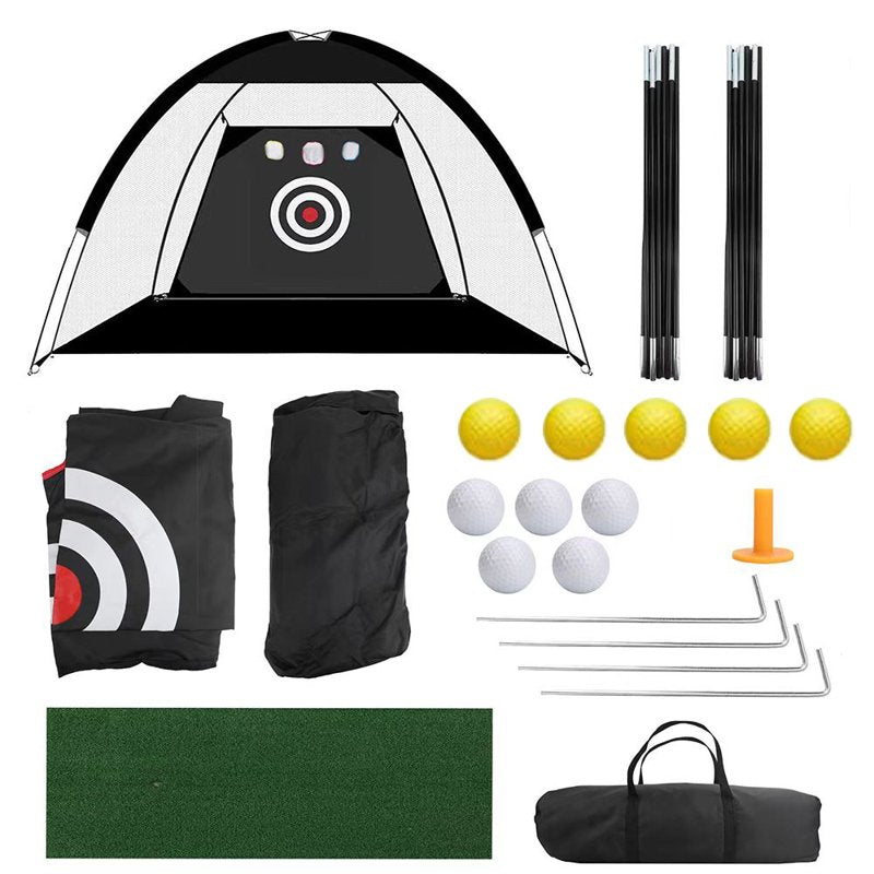 Indoor Outdoor Golf Chipping Net - Collapsible Practice Net with Turf Mat & Carry Bag