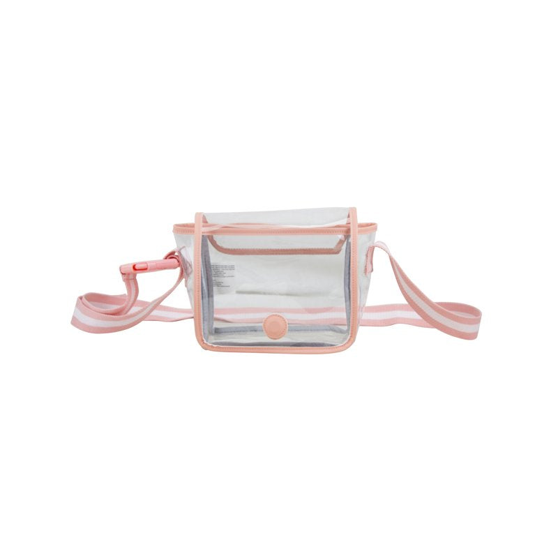 Clear Stadium Cross Body Bag - Durable PVC, Adjustable Strap, Security-Friendly