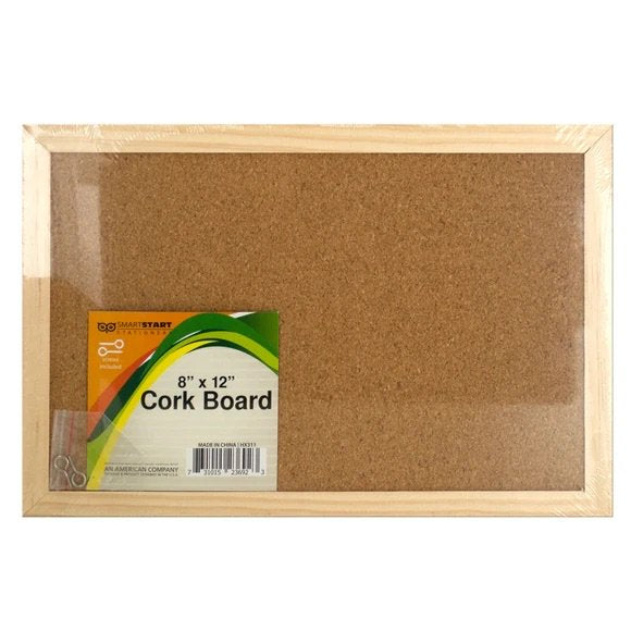 8x12 Cork Bulletin Board with Wood Frame - Wall Mount Display