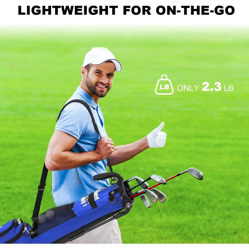 Lightweight Stand Golf Bag for Men and Women – Fits Up to 8 Clubs, Portable with Shoulder Strap