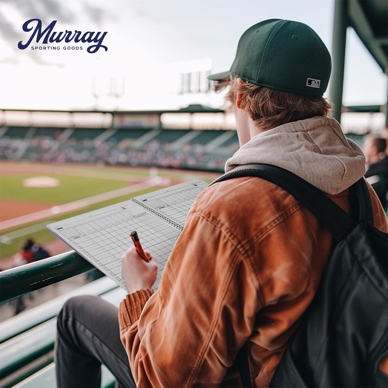 Baseball and Softball Scorebook Large Print - Spiral Bound for 35 Games
