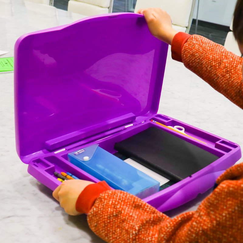 Foldable Lap Desk with Storage - Travel, Study, Activity, 3-Pack