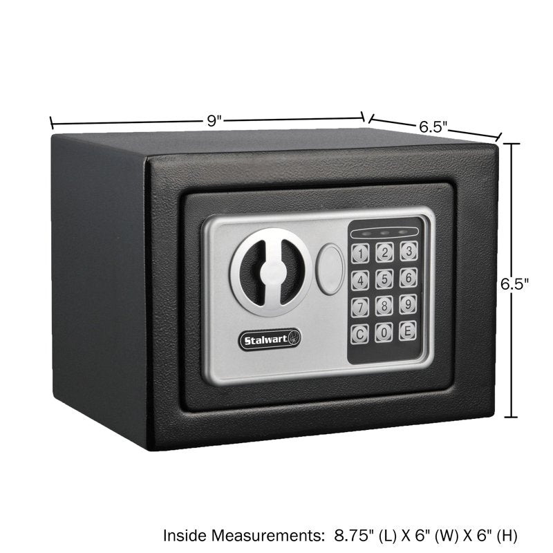 Digital Security Safe Box with Electronic Keypad - Black