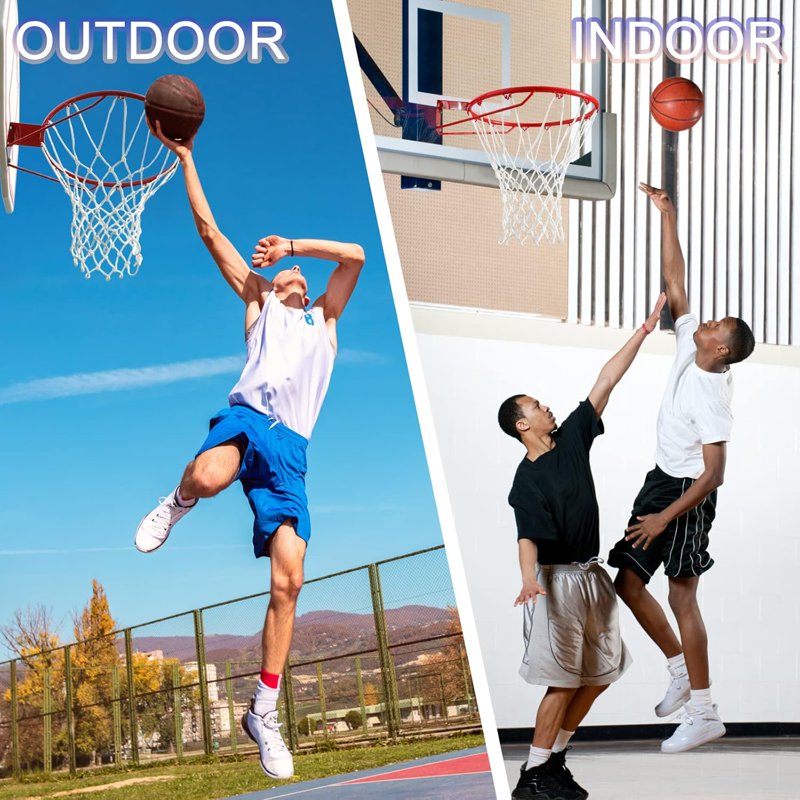 Heavy-Duty Outdoor Basketball Net - 12 Loops, All-Weather Replacement, 21 Inch Length