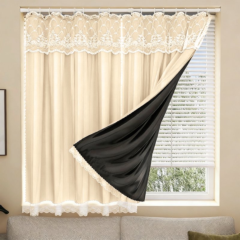 Blackout Curtains with Thermal Insulation for Bedroom & Windows - No Drill Fit