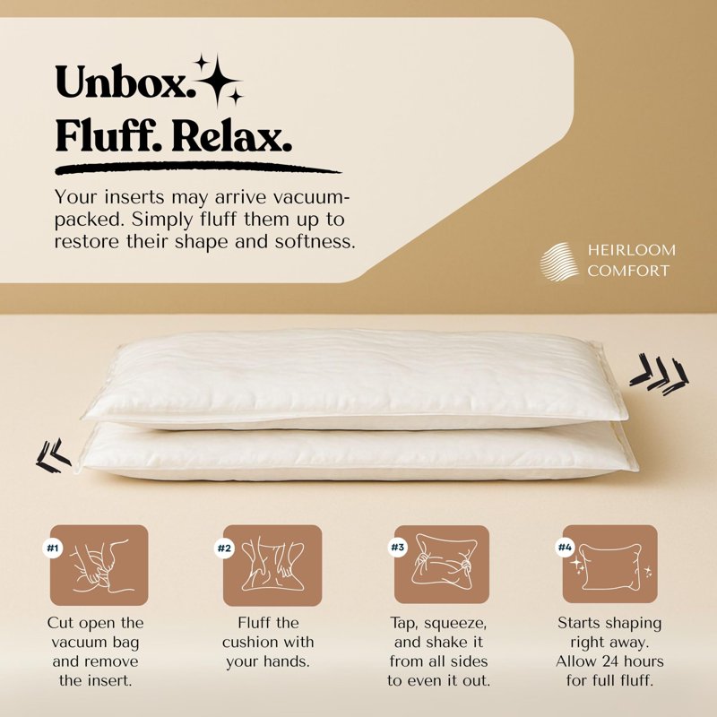 Square Throw Pillow Inserts Set - Plush Polyester Cushion Fillers for Couch Bed Chair