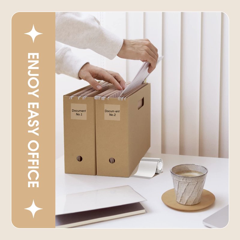 Thermal Label Tape for Label Maker - Clear 2.36 x 2.36 Inches, 125 Labels Roll