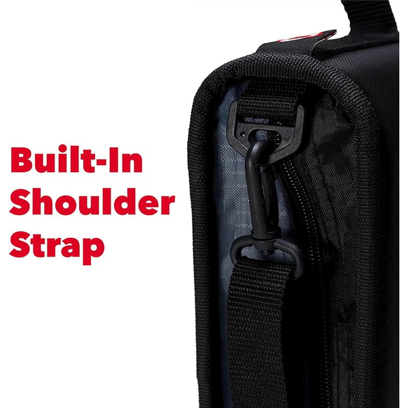 2-in-1 Zipper Binder with D-Rings, Pencil Pouch & Shoulder Strap - Multiple Colors