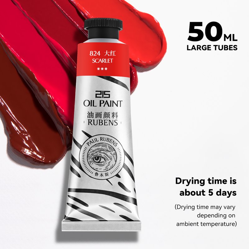Professional Oil Paint Set - 20 Vivid Colors, 50ml Tubes for Artists and Art Studios