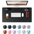 Large Leather Desk Pad Protector - Waterproof Non-Slip Office Mouse Mat, 23.6 x 13.8 inches
