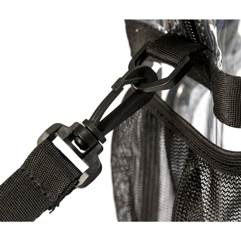 Heavy Duty Clear PVC Shoulder Bag with Top Handle & Adjustable Strap