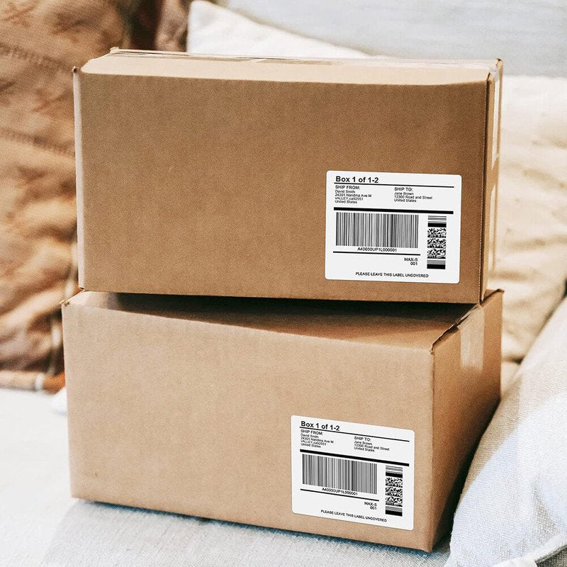 Self-Adhesive White Shipping Labels for Laser & Inkjet Printers, 100-2000 Sheets