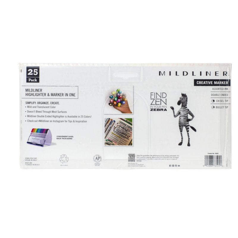 Double-Ended Creative Highlighter Set - Assorted Mild Colors, 25 Pack