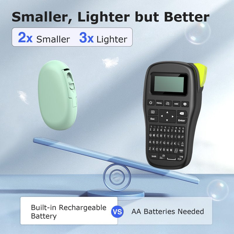 Bluetooth Label Maker Machine with Tape - Customizable App with 35 Fonts & 1000+ Icons